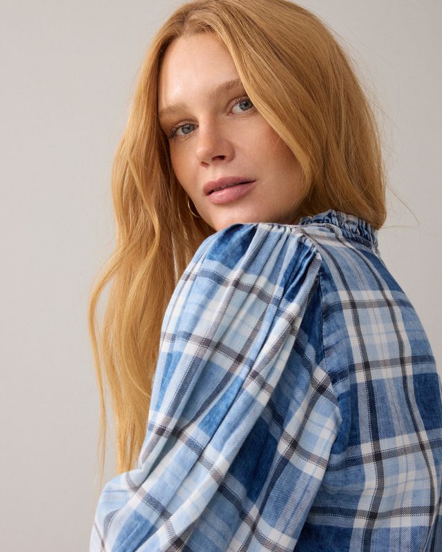 Summum Woman Blouse Check Cotton/ 2s3405-12181 Indigo