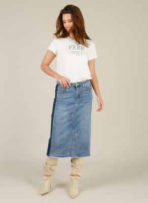 Yest Tee Text Free Spirit / 0006253 Off White
