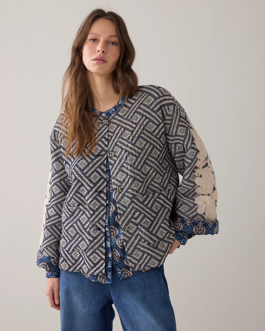 Summum Woman Jacket Reversible Boho /1s1284-12411 Midnight blue