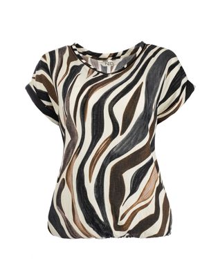 NED Top Viscose Zebraprint / 26S3-SN043-03 Brown