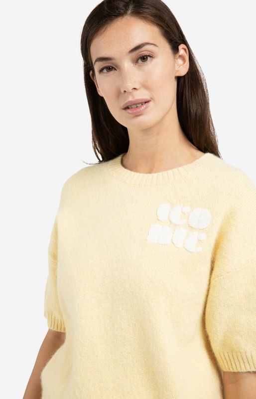 YAYA Pullover Soft Short Sleeves Art / 01-000553-602 REED YELLOW DESSIN