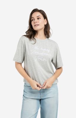 YAYA Tee Text / 01-719081-602 PURE WHITE DESSIN