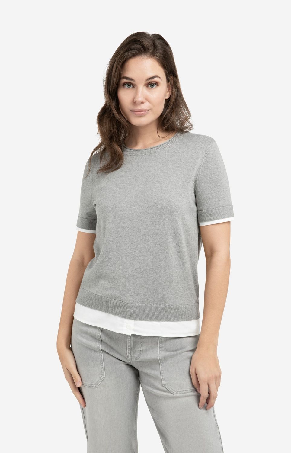 YAYA Top Knitted / 01-000550-602 IRON GREY MELANGE