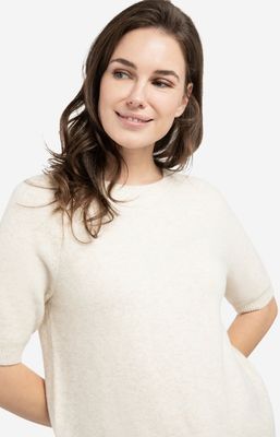 YAYA Pullover Soft Short Sleeves/ 01-000458-602 KIT BEIGE MELANGE