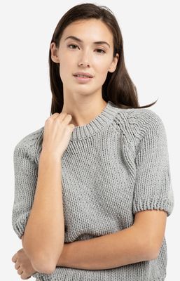 YAYA Sweater Cottonknit Short Sleeves/ 01-000551-602 IRON GREY