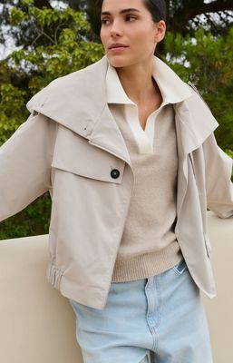 YAYA Jacket Bomber Trenchcoat Detail / 02-001070-602 SLATE GREY