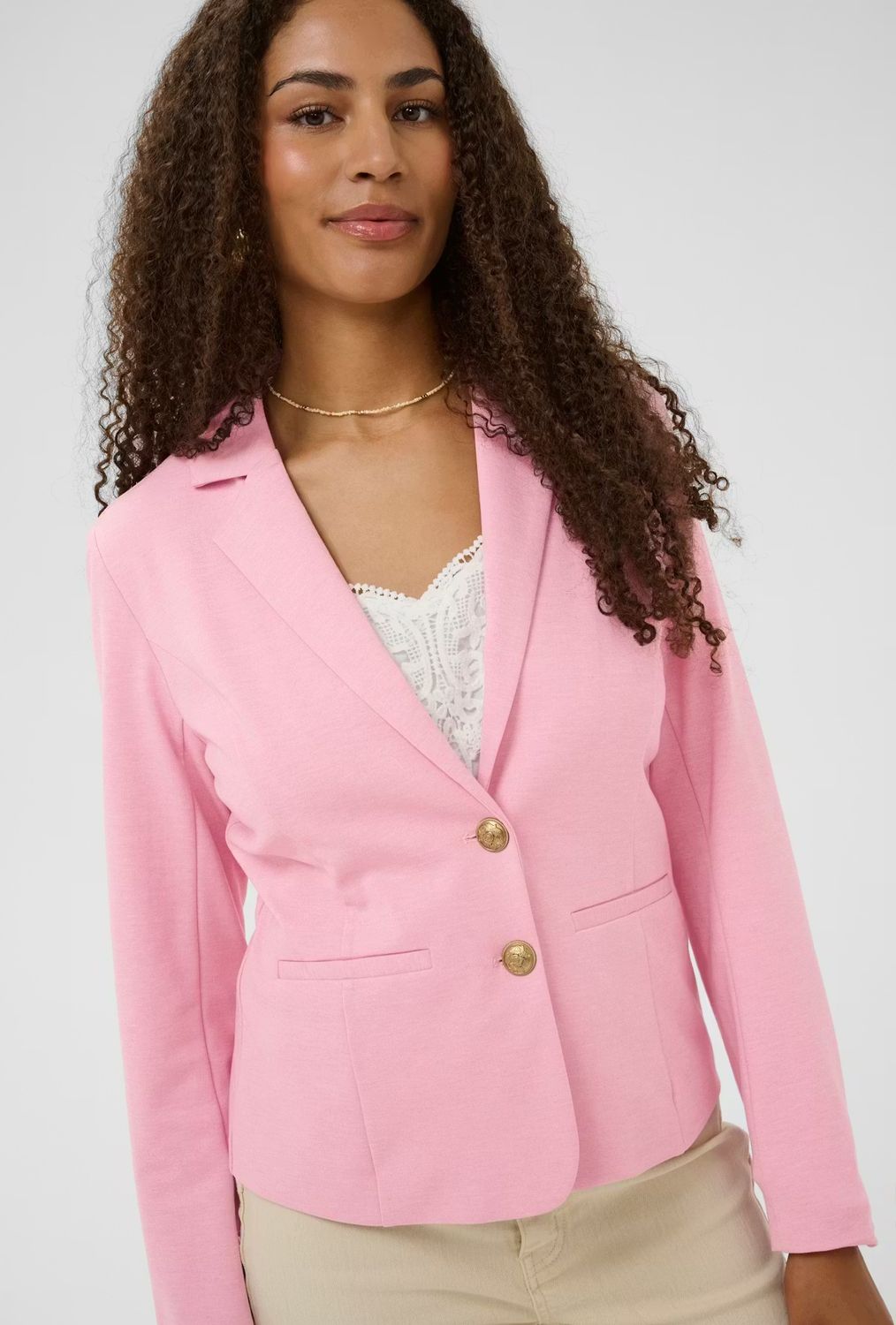 Cream Blazer / 10610119 Pink Nectar Melange