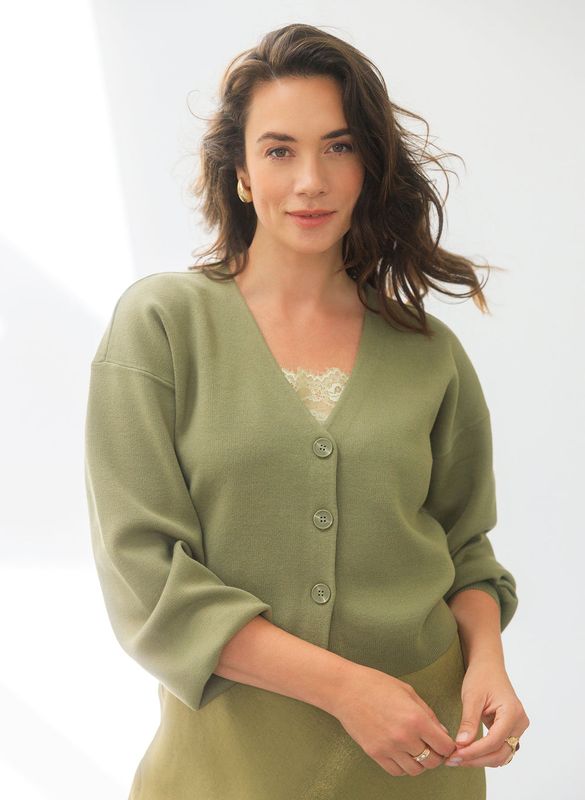 Yest Cardigan Viscosemix/ 0006262 Olive