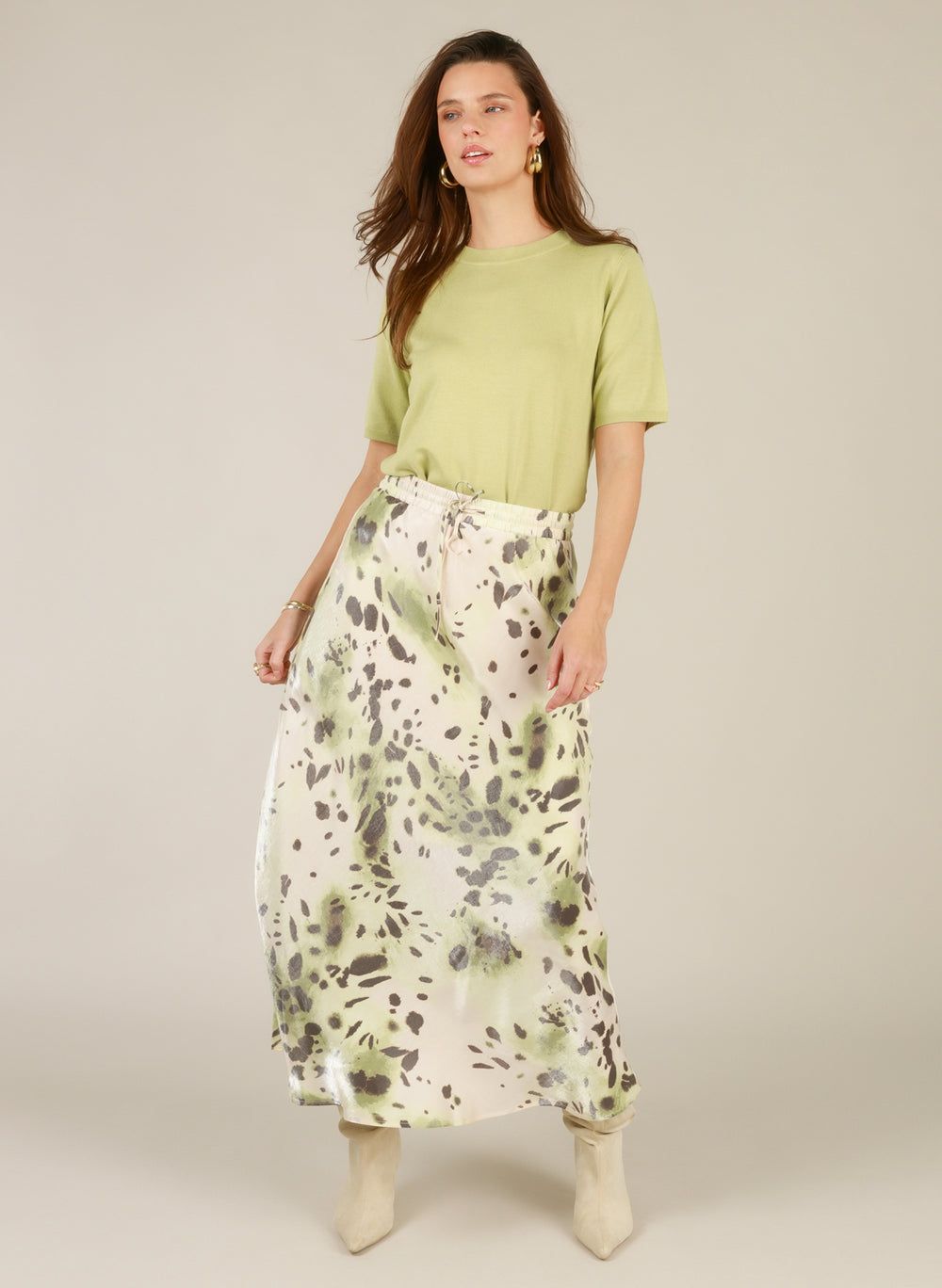 Yest Skirt Maxi Satinlook Lurex / 0006076 Multicolour