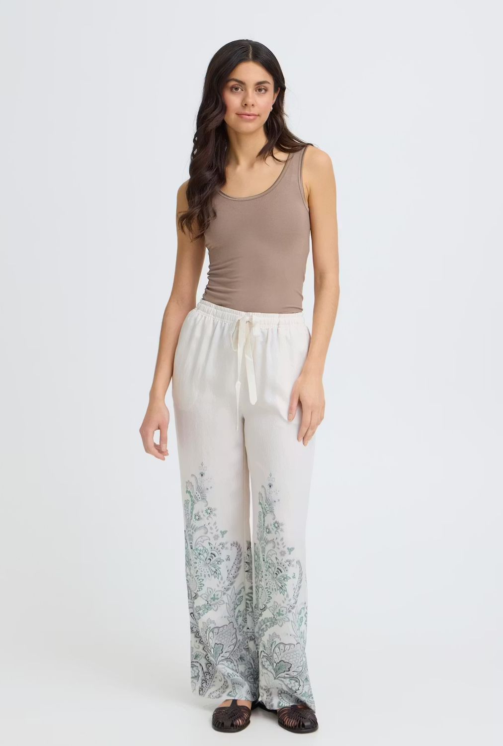 Fransa Pants Paisley Viscosemix/ 20617732 D. SAGE PAISLEY