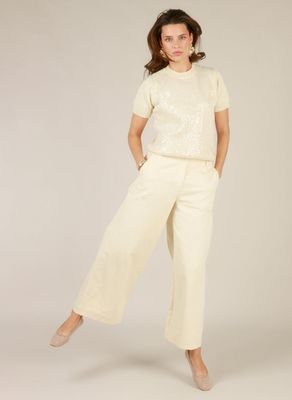 Yest Pants Ultra Wide Leg / 0006070 Natural