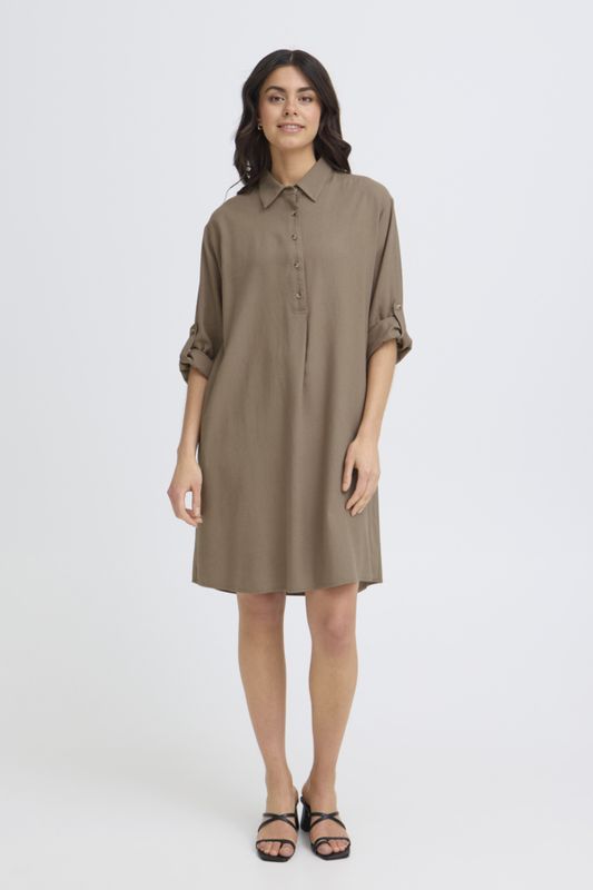 Fransa Dress Short Viscoselinenmix/ 20617591 MOUNTAIN TRAIL