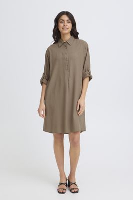 Fransa Dress Short Viscoselinenmix/ 20617591 MOUNTAIN TRAIL