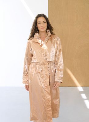 Yest Raincoat Maxi Metallic Glow/ 0006086 Soft Terra