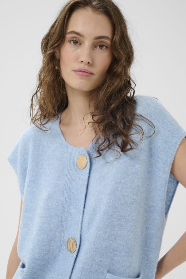 Culture DK Waistcoat Knitted / 50112945 Cashmere Blue Melange