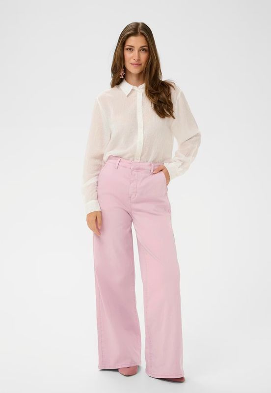 Cream Jeans Ultra Wide Leg Chino Detail / 10613683 Pink Nectar