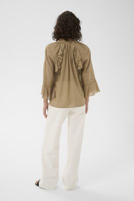 Kaffe Blouse Volant / 10511480 Petrified Oak