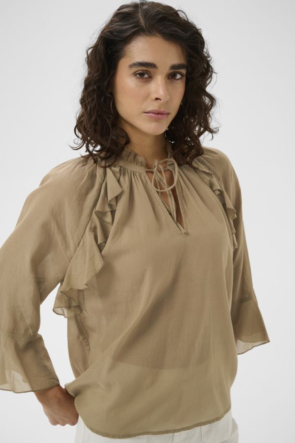 Kaffe Blouse Volant /  10511480 Petrified Oak