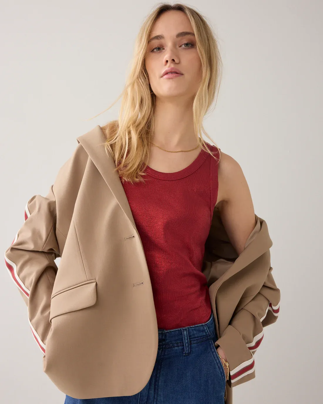 Summum Woman Top Metallic Cotton /3s4873-5138 Brick red