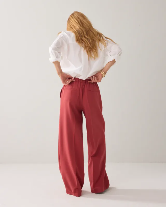 Summum Woman Pants Wide Leg / 4s2369-11680 Brick red