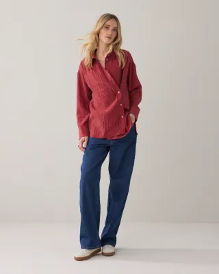 Summum Woman Blouse Assymetric detail / 2s3430-12373 Brick red