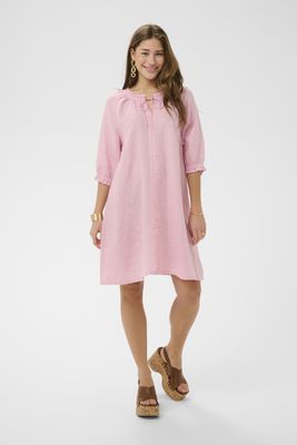 Cream Dress Short Linen / 10615409 Pink Nectar