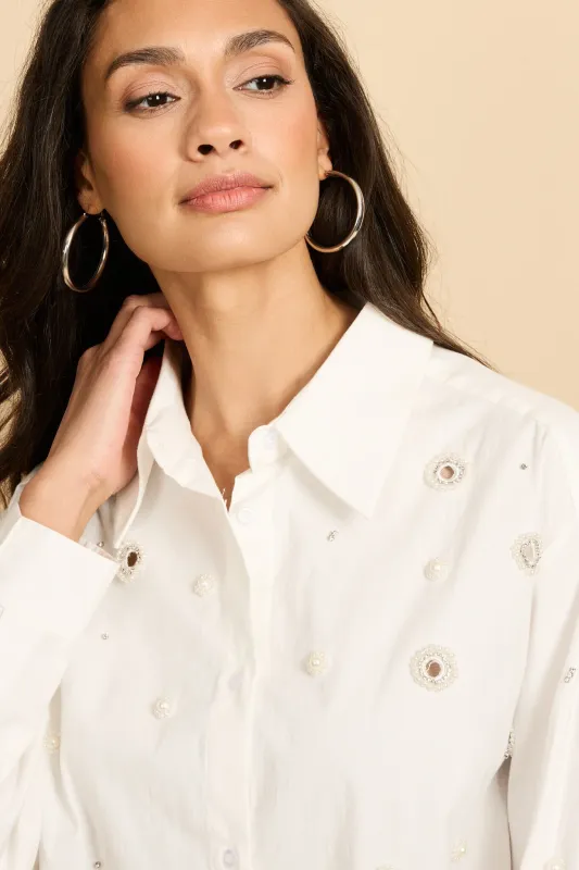 G-Maxx Blouse Vespera Sparkle details / 26ZOG11 Offwhite