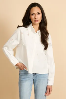 G-Maxx Blouse Vespera Sparkle details / 26ZOG11 Offwhite