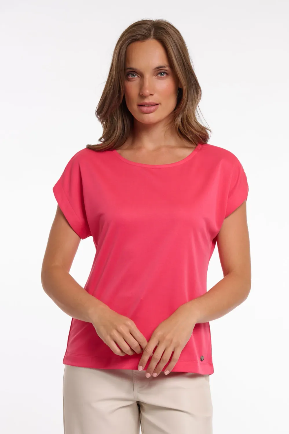 Rino &amp; Pelle Top Short Sleeve Tencel / Faiya.7002621 pink punch