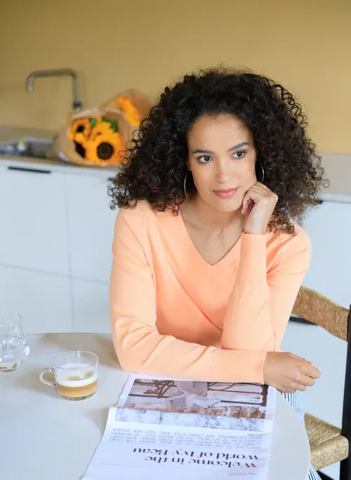 Ivy Beau Pullover V-Neck Vina / 4200911 Peach