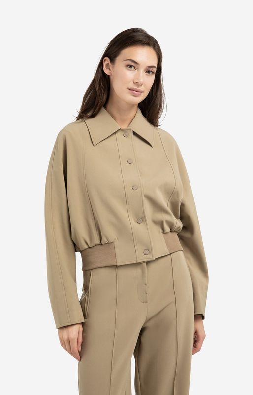 YAYA Jacket Woven Details / 01-511046-602 KHAKI GREEN