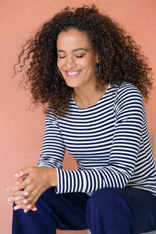 Ivy Beau Top Venice Striped  / 4200907 Offwhite Night Blue