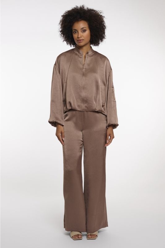 Rino &amp; Pelle Pants Wide Leg Satinlook / KenzaRegular.7002622 slate bark