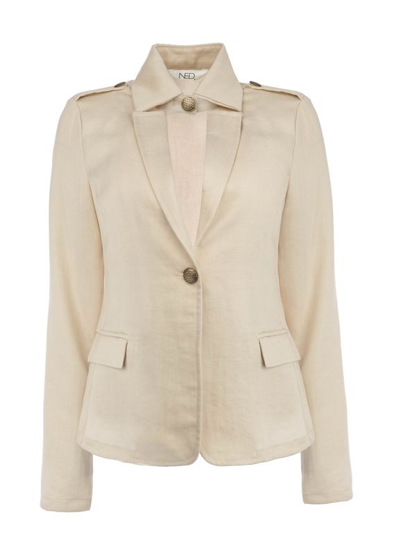 NED Blazer Twill Linn enlook/ 26S-U436-02 Seasonab Beige Day