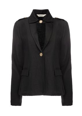 NED Blazer Twill Linenlook / 26S-U436-02 Seasonab Black