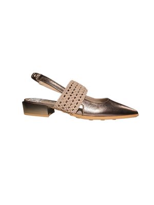 Hispanitas Slingback Metallic Leather / HV264866 Taupe