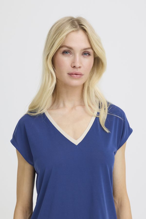 B.Young Tee v-Neck /  / 20818705 Medieval Blue