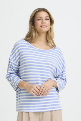 Fransa Tee  / 20617675 HYDRANGEA STRIPE