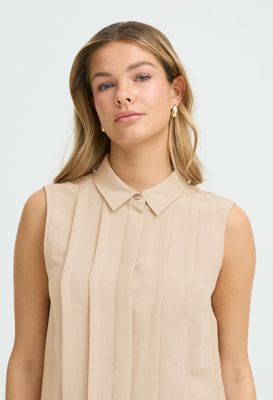Fransa Blouse Sleeveless / 20617680 SAVANNAH TAN