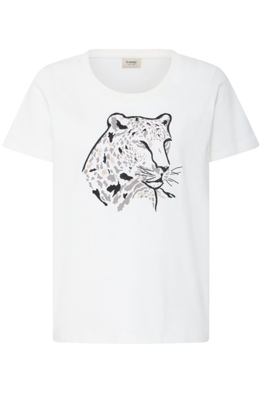 Fransa Tee Leopard / 20617631 WHISPER W. BLACK LEOP