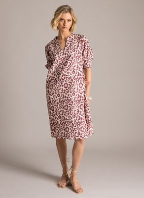 Yest Dress Midi Kayla / 0006168 Plum/Multi Colour