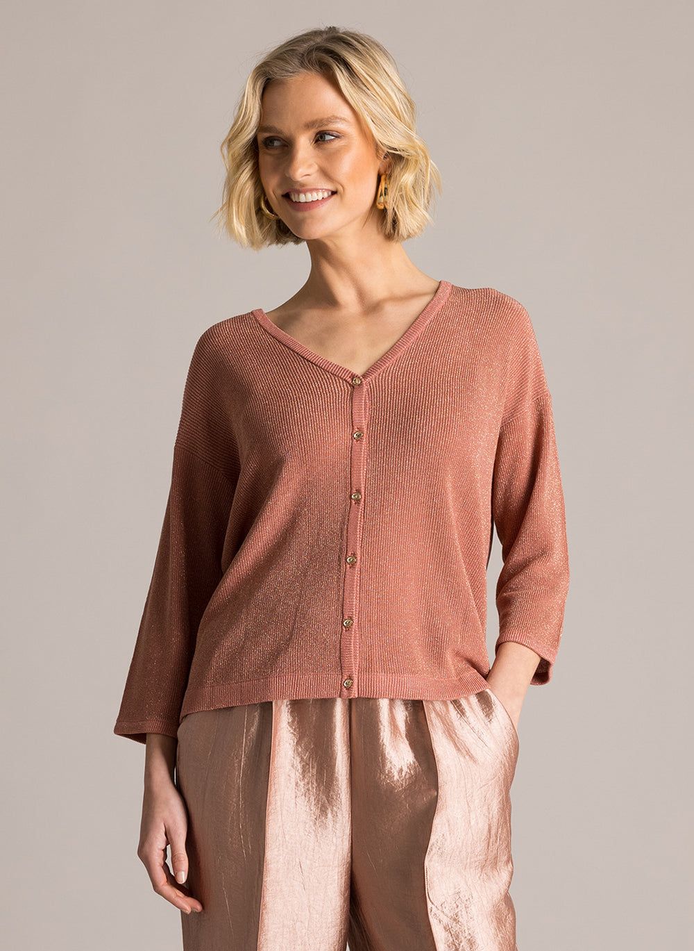 Yest Kira Cardigan Knitted/ 0006371 Dark Terra