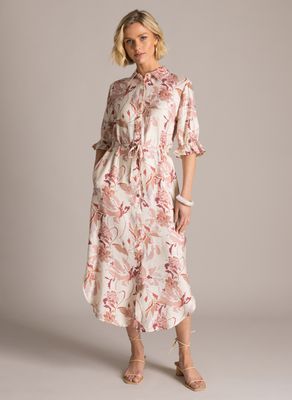 Yest Dress Maxi Bloom Krista / 0006169 Natural/Multi Colour