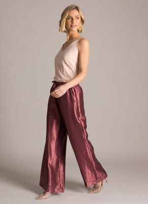 Yest Klara Pants Wide Leg Satinlook/ 0006359 Plum