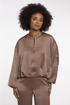 Rino &amp; Pelle Jacket Bomber Satinlook / Flore.7002622 Slate Bark