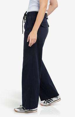 YAYA Pants Wide Leg Cotton/ 01-301246-603 NAVY BLAZER BLUE