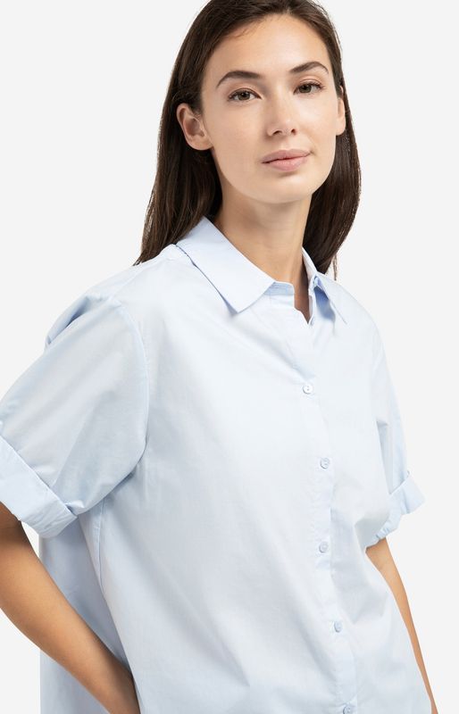 YAYA Blouse Short Sleeve/ 01-201207-603 ICE BLUE