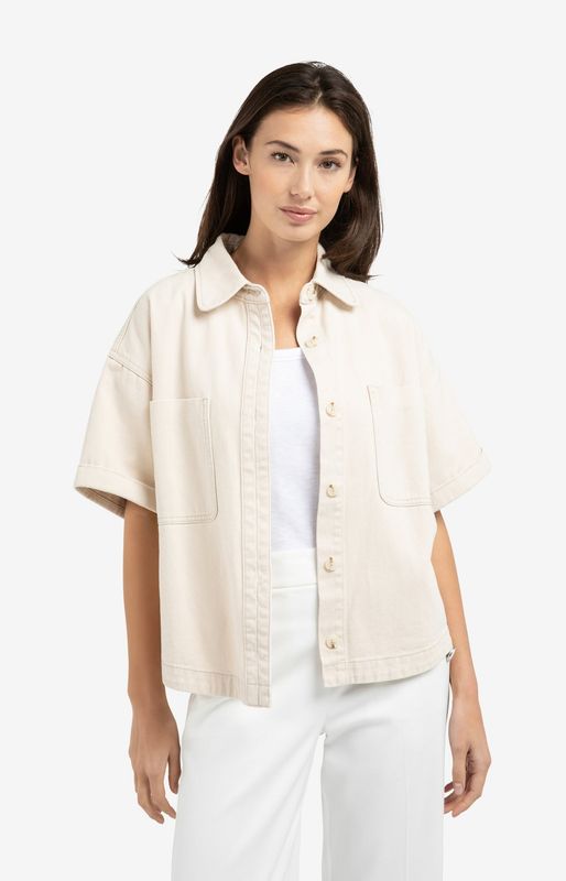 YAYA Jacket Short Sleeve/ 01-511050-603 DESERT BEIGE DENIM
