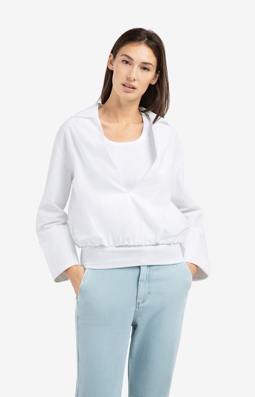 YAYA Blouse Balloon/ 01-701355-603 PURE WHITE