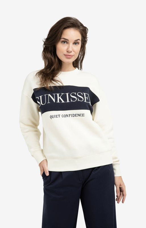 YAYA Sweater Sunkissed / 01-109115-603 NAVY BLAZER DESSIN